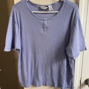 Vintage Periwinkle blue Blast 100% cotton button up shirt size L